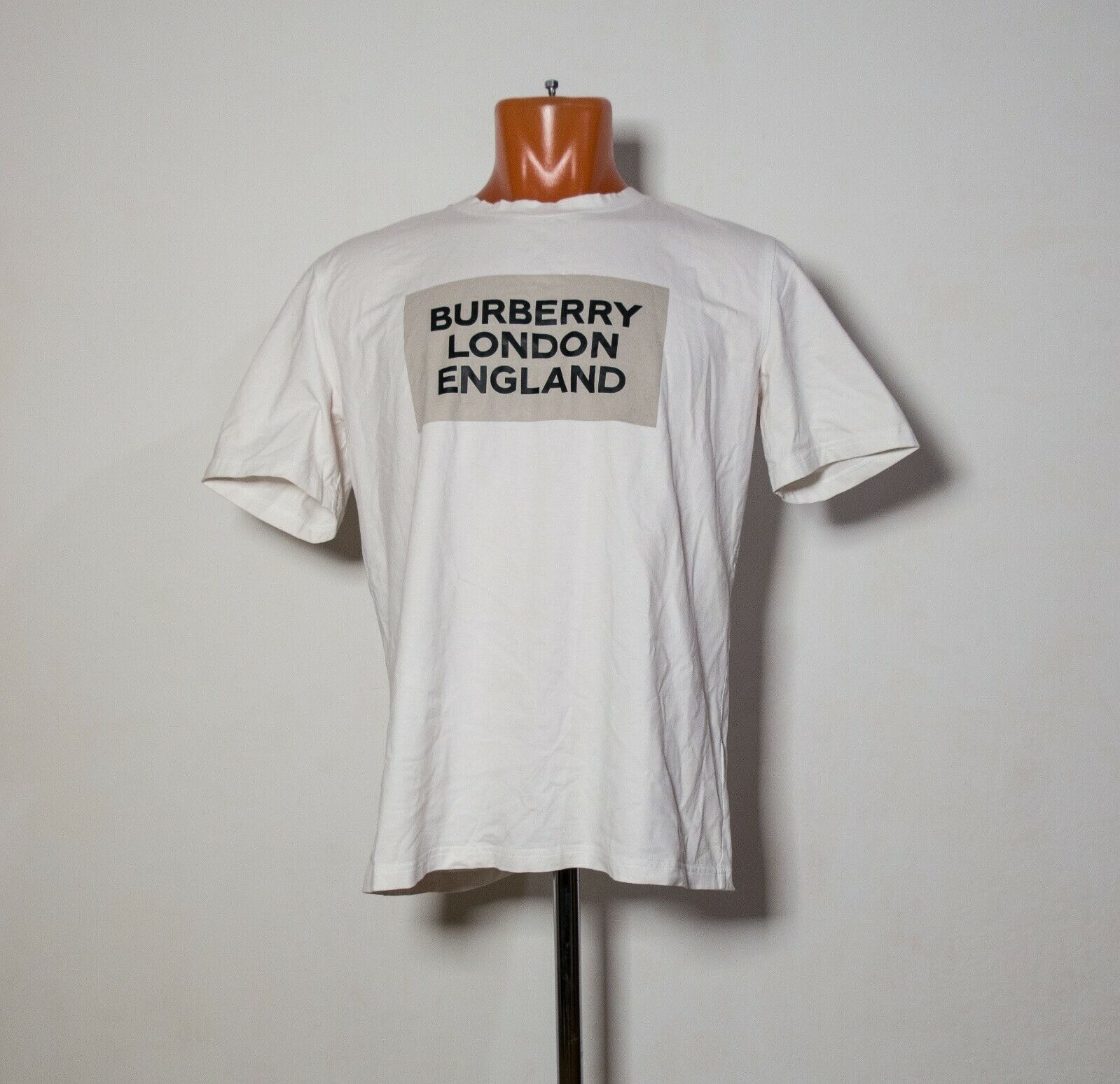 Burberry Men England Logo White T Shirt Size L Tee Big Logo RRP400+ eBay