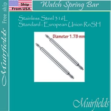 Quality Watch Watchband Spring Bar Stainless Steel 316L -Heavy Duty - 1.8mm