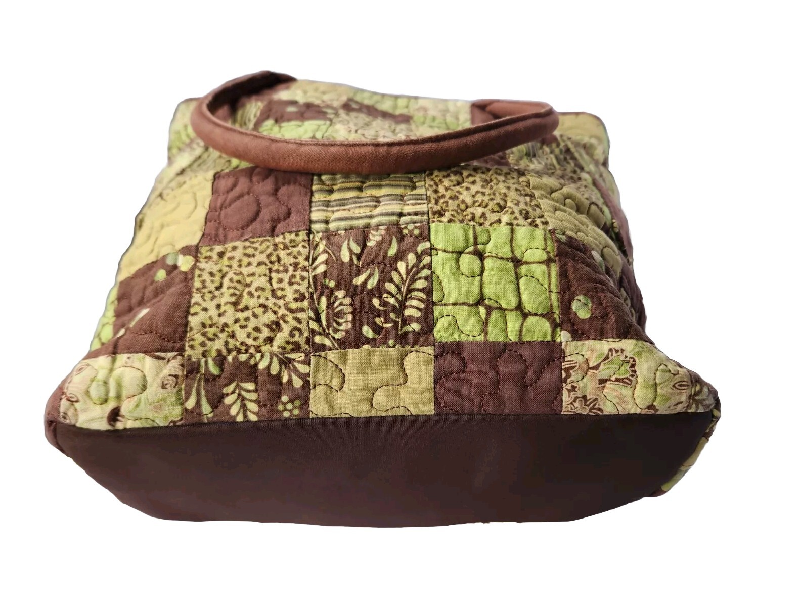 Vintage Donna Sharp Quilted Patchwork Earth Tones… - image 8