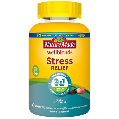 Wellblends Stress Relief Gummies, L Theanine 200Mg to Help Reduce Stress, with G