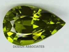 PERIDOT 10 x 7 MM PEAR CUT ALL NATURAL