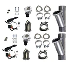 Granatelli 2.25in Alum Mild For Steel Electronic Dual Slip Fit Exhaust Cutout