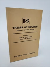 A-P Tables of Houses Equator to 66 North Latitude Aries Press Vintage Astrology 