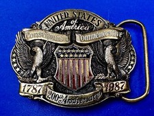 United States of America Constitution 200th Anniversary Commemorate Belt Buckle