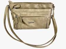 MultiSac Solid Summerville East West Crossbody Bag Purse Mushroom Beige Tan