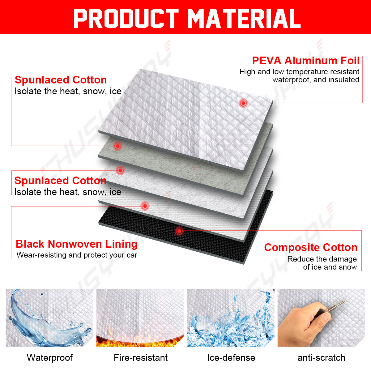 1pcs Car Windshield Snow Cover Magnetic Winter Ice Frost Guard Protector