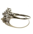 14k white gold .42ct SI2 I1 I diamond cluster ring 3.3g ladies unique size 7.5 — photo 7