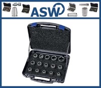 "Asw Kraftstecknusssatz 720 KS 15 OL 15-Teilig 1/2\" Im Kunststoffkoffer # 173804"