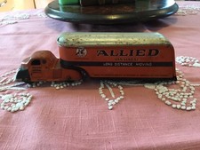 Vintage Allied Van Lines Toy Truck Pressed Tin Good Condition
