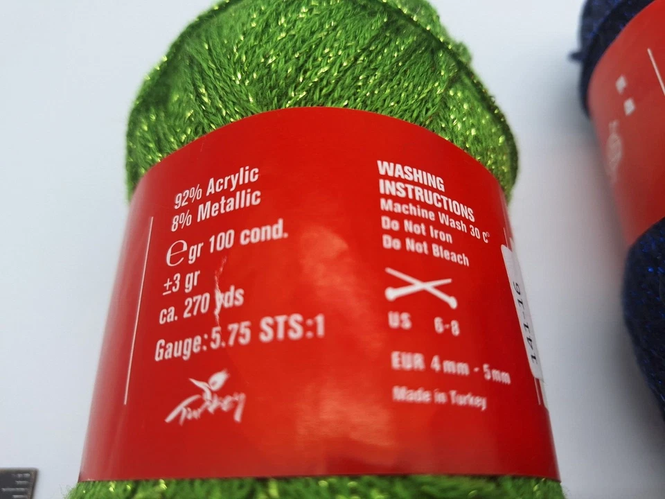 2 Madeja Feza Jewel Hilado Color 147 Color 141 270 yardas 100 gramos Foto 4 de 4