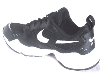 nike white & black air heights trainers