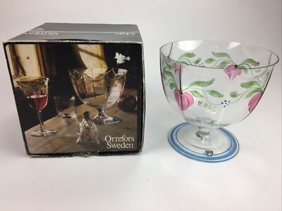 Orrefors Maja Large Glass Sherry Bowl Eva Englund Scandinavian Design