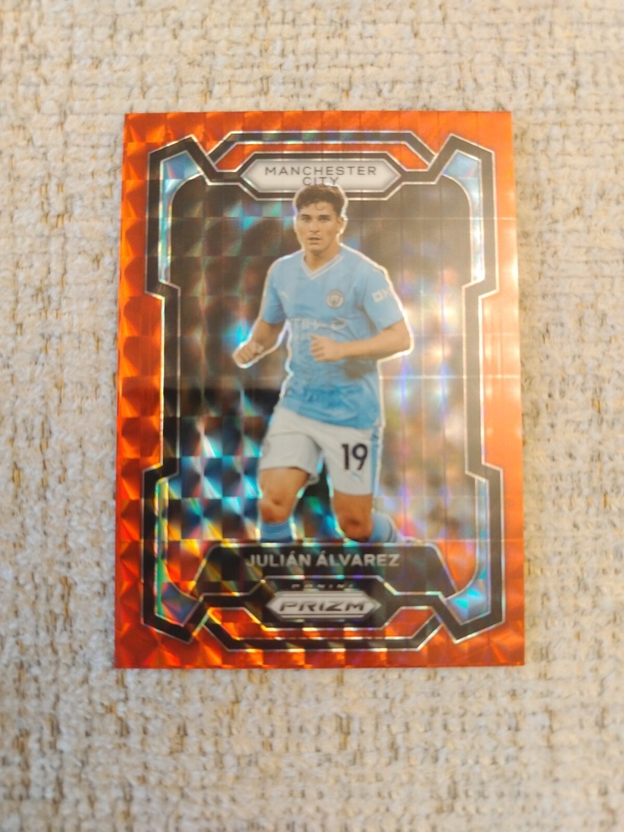 Panini Julian Alvarez Red Mosaic 2023-24 Prizm Manchester City EPL