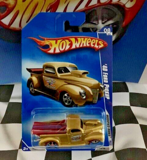 Hot Wheels 2009 HW Modified Rides 8/10 164 1940 '40 Ford Pickup Truck GOLD 5DOT