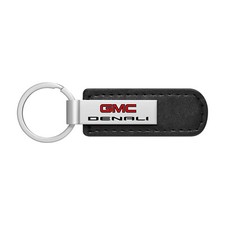 GMC Denali PU Leather Silver Metal Key Chain