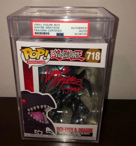 Wayne Grayson Joey Yu Gi Oh Red Eyes B Black Dragon Signed Funko Pop PSA Encap
