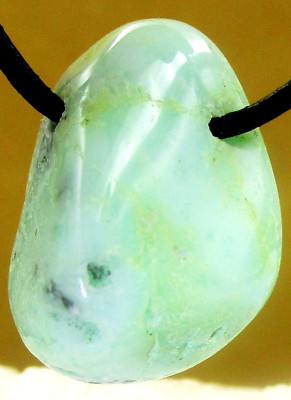 CHRYSOPRAS FREEFORM Trommelstein  A-QUALITÄT   gebohrt EDELSTEIN ANHÄNGER  Nr.73