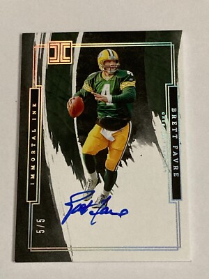 2022 impeccable football BRETT FAVRE immortal ink silver 5/5