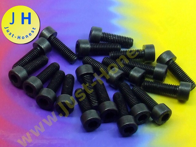 20 Stk. x Schrauben M5 16mm Lang INBUS Stahl Zink Schwarz #A2286 online ...