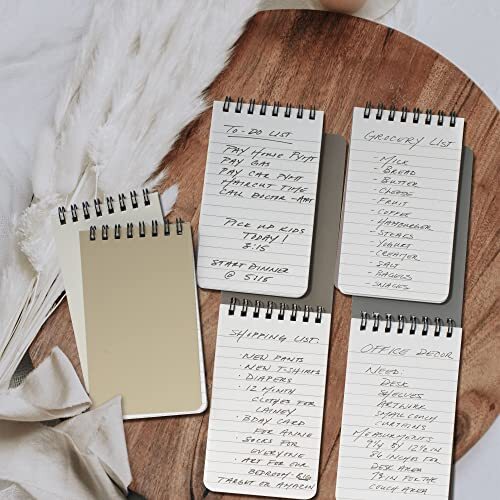 8 Pack 3x5 Inches Pocket Notebook Small Notepad with Top Spiral Spring - Picture 3 of 8