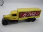 Coca-Cola Nostalgic Miniatures Die-Cast Truck Yellow Drink Coke Vintage