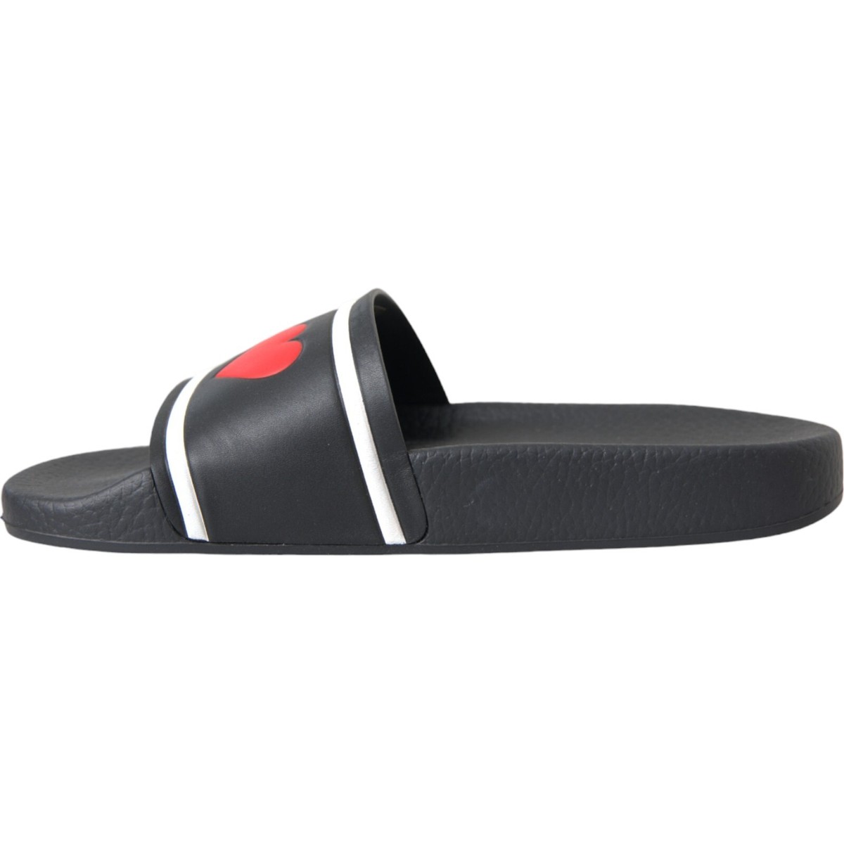 D&G サンダル　36 DOLCE & GABBANA Shoes Black Leather I Love D&G Sandals