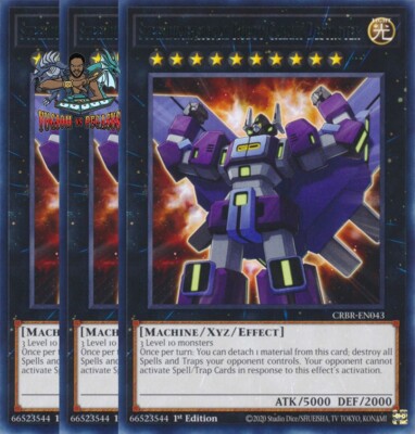 Yugioh! 3x Superdimensional Robot Galaxy Destroyer CRBR-EN043 Rare 1st Ed NM