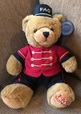 Classic F.A.O Schwarz Stuffed Plush Toy Soldier Bear - New With Tag 