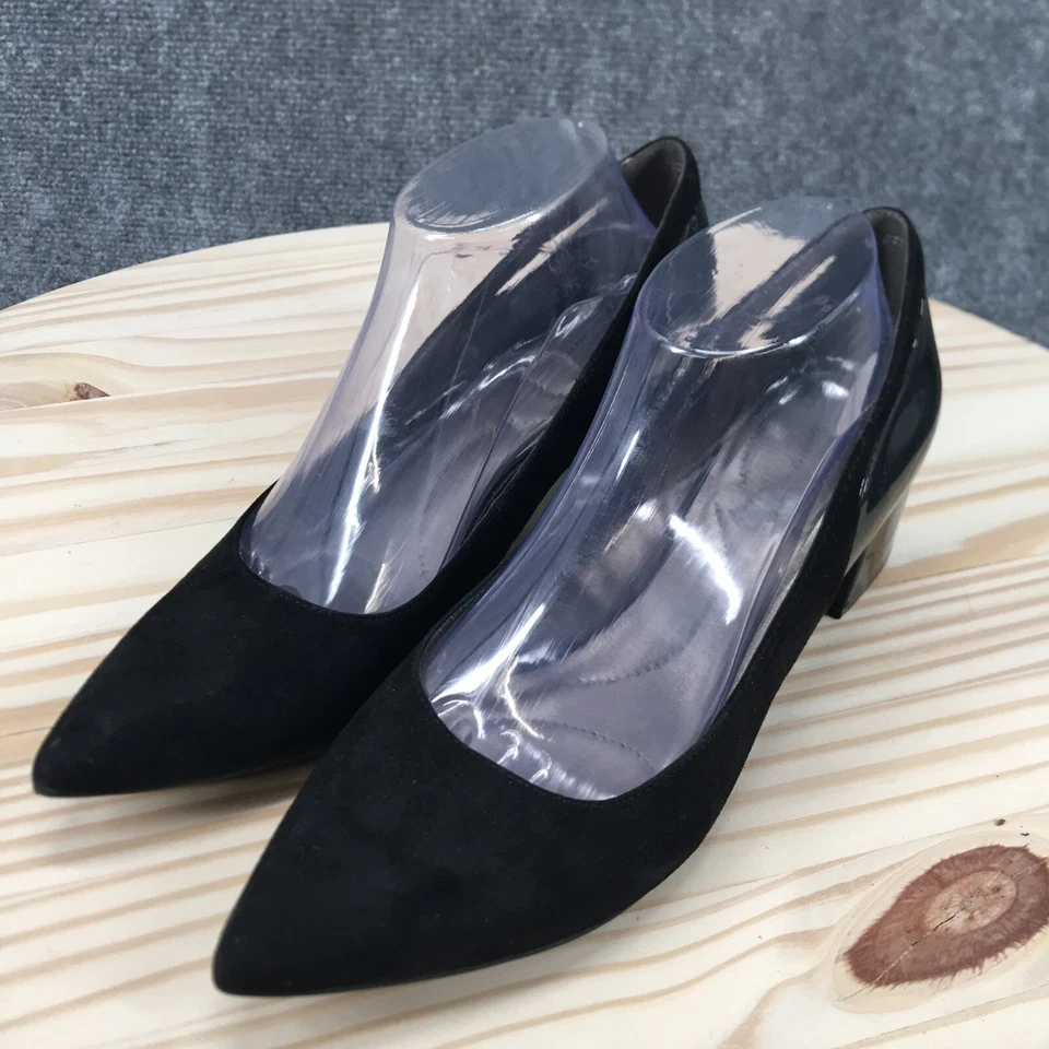 Zapatos de salón Bandolino para mujer 9 M sin cordones negros gamuza tacón punta informal Foto 3 de 4