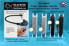 Outrigger Line Kit Pre-rigged 4 Line Set w/ Two HAL-LOCK™ HL2-12 Locking Pulleys