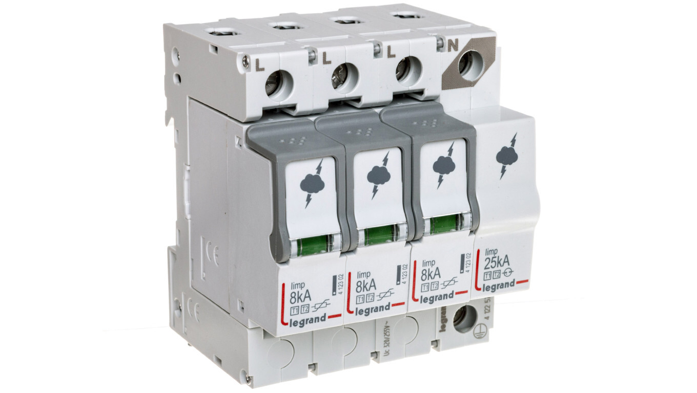 Surge arrester B+C Type 1+2 3P+N 8kA 1.3kV ON 300 412257 /T2UK