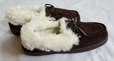 NWT Fantiny Women's Micro Suede Memory Foam Indoor/Outdoor Moccasin Slippers