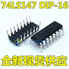 5 PCS SN74LS147N DIP-16 74LS147N BCD to Decimal Decoders/Drivers IC #96-9