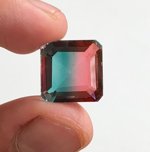 10.43 Cts Bi Color Tourmaline, Top Quality Bi Color Tourmaline Doublet Gemstone - Picture 3 of 5