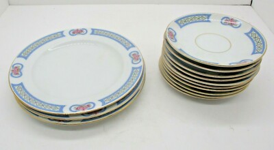 Vintage Royal Bayreuth Bavaria 3 Plates 10 Saucers