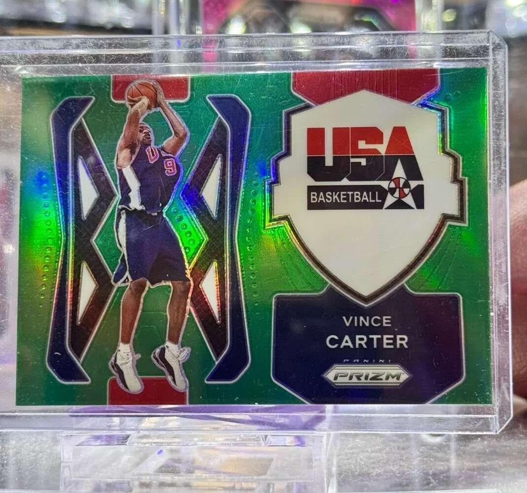 2021-22 Panini Prizm #6 Vince Carter USA Basketball Green Prizm Raptors