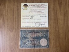 Banknote Bank, Der Belgisch-Kongo 20 Franchi 10 4 1946 Gepr&uuml;fte Qbb Subalpina