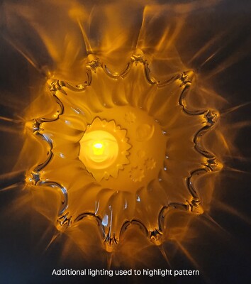 Celestial Sun Star Frosted Glass Vanity Catchall Tray Vintage Studio Nova