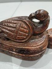 19th Century Hand Carved Powder Box.