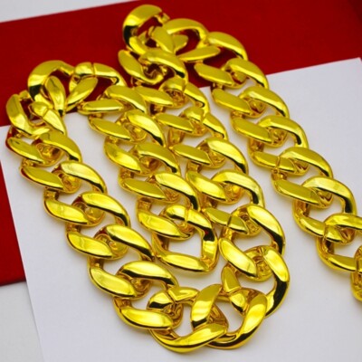 Big Necklace Rapper Fake Gold Chain Costume Props Jewelry | eBay Big Necklace Rapper Fake Gold Chain Costume Props Jewelry | eBay