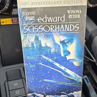 Edward Scissorhands VHS Tape 10th Anniversary Edition Depp Winona Ryder