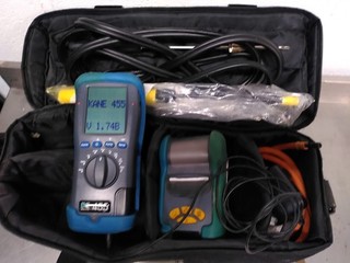 Kane 455 Flue Gas Analyser Powers up.