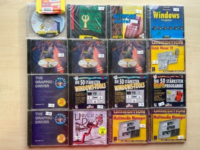 16x CD ROM Software Vintage NEU OVP Windows Tools Power Pack Grafik Multimedia
