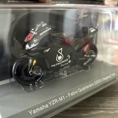 Miniature Altaya 1/18 Moto Yamaha YZR M1 Fabio Quartararo Test 2020 RARE - Photo 1/2