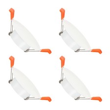 4 Pcs 3.3" Metal Ceiling Cover Plate Suitable for 2.2-2.8" Round Hole, White
