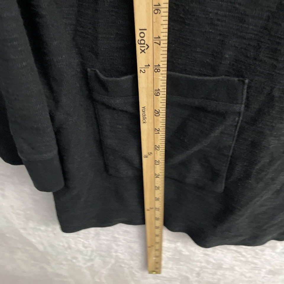 Blusa Top Mujer Jill Negra Sólida Plus 2X Mezcla Algodón Manga Larga Cuello Redondo Foto 4 de 4