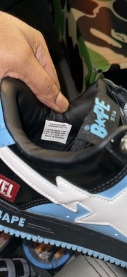 Marvel x BAPE Bapesta 'Venom' - MENS US SIZE 9 , Upper Material: Patent Leather
