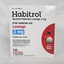 Habitrol Nicotine Lozenges 2 mg Cherry Flavor 135 Count Exp. 06/2026 New Sealed