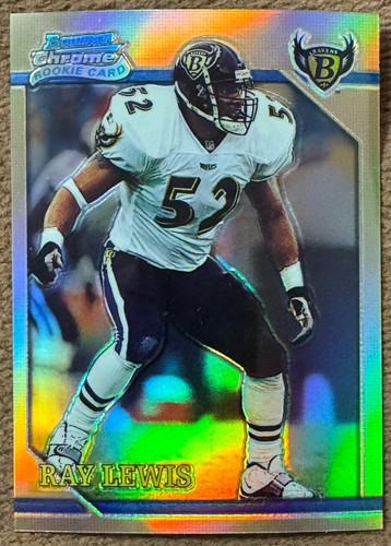 Ray Lewis #BRC2 2001 Bowman Chrome 1996 Rookie Refractor card