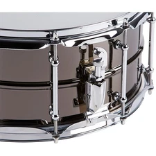 Pork Pie Big Black Brass Snare Drum w/Tube Lugs/Chrome Hardware/Case